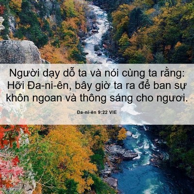 Picture 06 - Ða-ni-ên 9:22 VIE - Người dạy dỗ ta và nói cùng ta rằng: - Bible Verse Picture