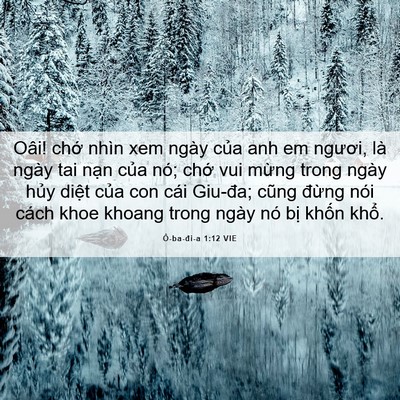 Picture 06 - Ô-ba-đi-a 1:12 VIE - Oâi! chớ nhìn xem ngày của anh em ngươi, - Bible Verse Picture