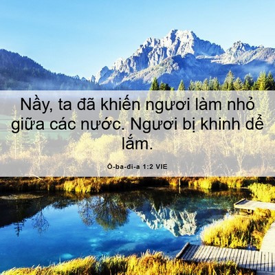 Picture 06 - Ô-ba-đi-a 1:2 VIE - Nầy, ta đã khiến ngươi làm nhỏ giữa - Bible Verse Picture