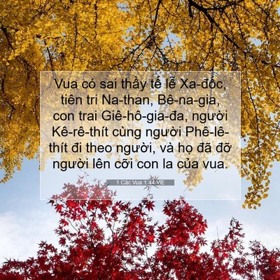 Picture 07 - 1 Các Vua 1:44 VIE - Vua có sai thầy tế lễ Xa-đốc, tiên tri - Bible Verse Picture
