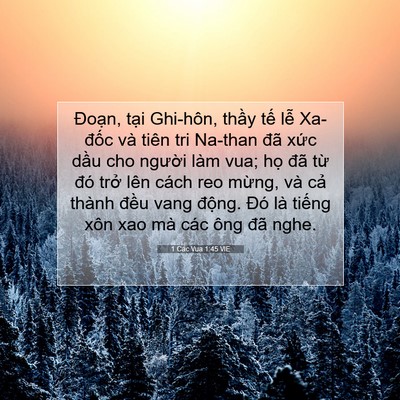 Picture 07 - 1 Các Vua 1:45 VIE - Đoạn, tại Ghi-hôn, thầy tế lễ - Bible Verse Picture