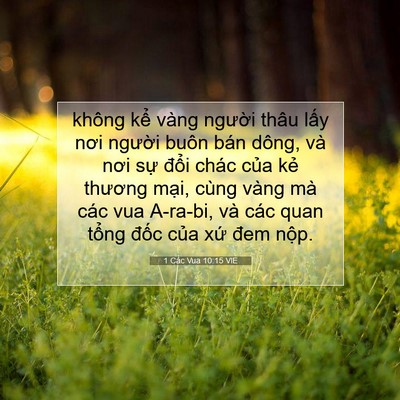 Picture 07 - 1 Các Vua 10:15 VIE - không kể vàng người thâu lấy nơi - Bible Verse Picture