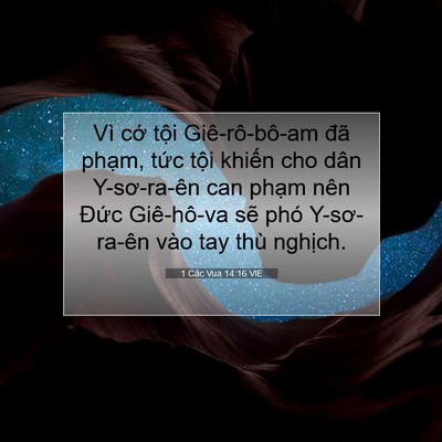 Picture 07 - 1 Các Vua 14:16 VIE - Vì cớ tội Giê-rô-bô-am đã phạm, tức - Bible Verse Picture