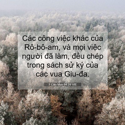 Picture 07 - 1 Các Vua 14:29 VIE - Các công việc khác của Rô-bô-am, và - Bible Verse Picture