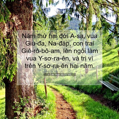 Picture 07 - 1 Các Vua 15:25 VIE - Năm thứ hai đời A-sa, vua Giu-đa, - Bible Verse Picture