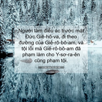 Picture 07 - 1 Các Vua 15:34 VIE - Người làm điều ác trước mặt Đức - Bible Verse Picture