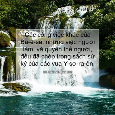 Picture 07 - 1 Các Vua 16:5 VIE - Các công việc khác của Ba-ê-sa, những - Bible Verse Picture