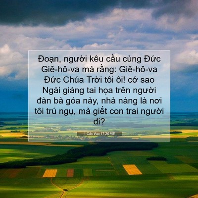 Picture 07 - 1 Các Vua 17:20 VIE - Đoạn, người kêu cầu cùng Đức - Bible Verse Picture