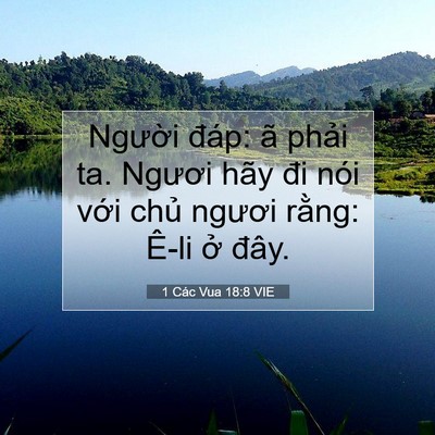 Picture 07 - 1 Các Vua 18:8 VIE - Người đáp: ã phải ta. Ngươi hãy đi - Bible Verse Picture