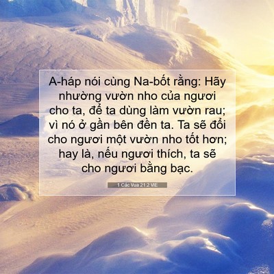 Picture 07 - 1 Các Vua 21:2 VIE - A-háp nói cùng Na-bốt rằng: Hãy nhường - Bible Verse Picture