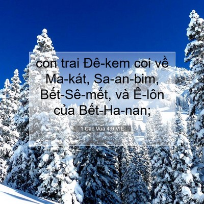 Picture 07 - 1 Các Vua 4:9 VIE - con trai Đê-kem coi về Ma-kát, Sa-an-bim, - Bible Verse Picture