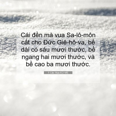 Picture 07 - 1 Các Vua 6:2 VIE - Cái đền mà vua Sa-lô-môn cất cho Đức - Bible Verse Picture