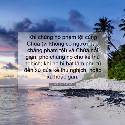 Picture 07 - 1 Các Vua 8:46 VIE - Khi chúng nó phạm tội cùng Chúa (vì - Bible Verse Picture