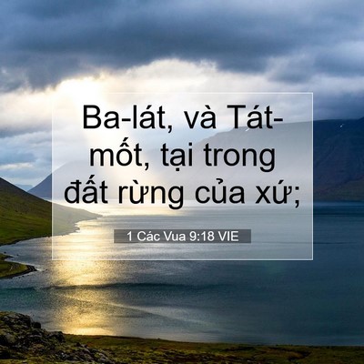Picture 07 - 1 Các Vua 9:18 VIE - Ba-lát, và Tát-mốt, tại trong đất - Bible Verse Picture