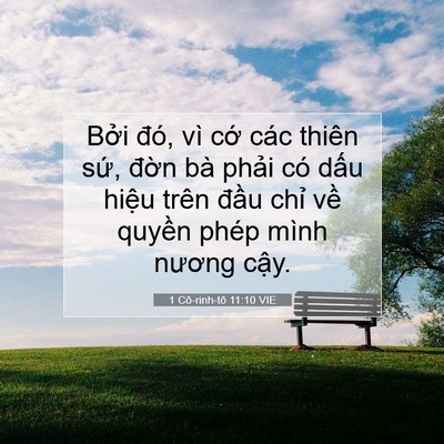 Picture 07 - 1 Cô-rinh-tô 11:10 VIE - Bởi đó, vì cớ các thiên sứ, đờn bà - Bible Verse Picture