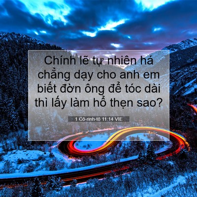 Picture 07 - 1 Cô-rinh-tô 11:14 VIE - Chính lẽ tự nhiên há chẳng dạy cho anh - Bible Verse Picture