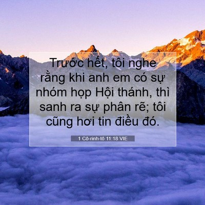 Picture 07 - 1 Cô-rinh-tô 11:18 VIE - Trước hết, tôi nghe rằng khi anh em có - Bible Verse Picture