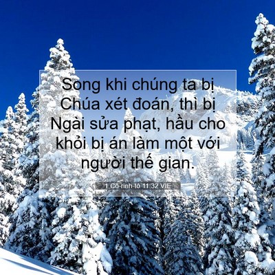 Picture 07 - 1 Cô-rinh-tô 11:32 VIE - Song khi chúng ta bị Chúa xét đoán, thì - Bible Verse Picture