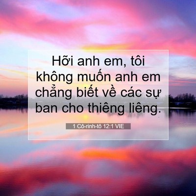 Picture 07 - 1 Cô-rinh-tô 12:1 VIE - Hỡi anh em, tôi không muốn anh em chẳng - Bible Verse Picture