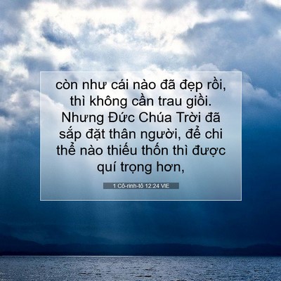 Picture 07 - 1 Cô-rinh-tô 12:24 VIE - còn như cái nào đã đẹp rồi, thì - Bible Verse Picture
