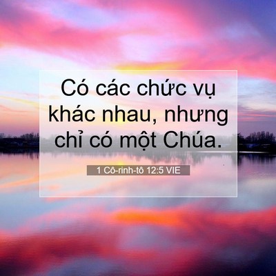 Picture 07 - 1 Cô-rinh-tô 12:5 VIE - Có các chức vụ khác nhau, nhưng chỉ có - Bible Verse Picture