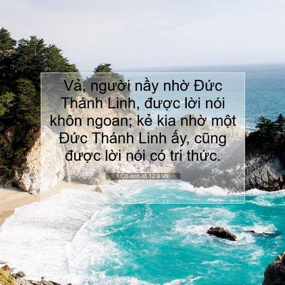 Picture 07 - 1 Cô-rinh-tô 12:8 VIE - Vả, người nầy nhờ Đức Thánh Linh, - Bible Verse Picture