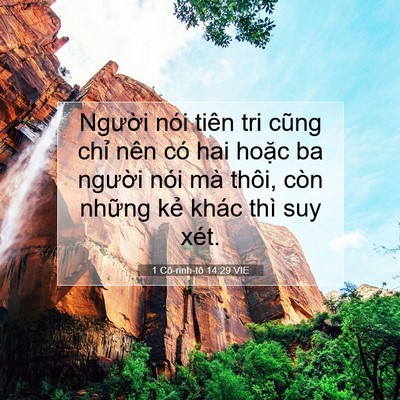 Picture 07 - 1 Cô-rinh-tô 14:29 VIE - Người nói tiên tri cũng chỉ nên có hai - Bible Verse Picture