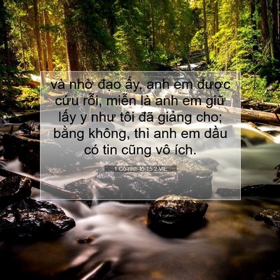 Picture 07 - 1 Cô-rinh-tô 15:2 VIE - và nhờ đạo ấy, anh em được cứu - Bible Verse Picture