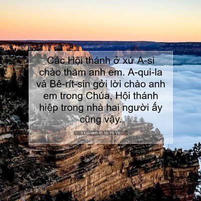 Picture 07 - 1 Cô-rinh-tô 16:19 VIE - Các Hội thánh ở xứ A-si chào thăm anh - Bible Verse Picture