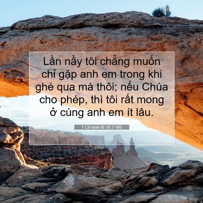Picture 07 - 1 Cô-rinh-tô 16:7 VIE - Lần nầy tôi chẳng muốn chỉ gặp anh - Bible Verse Picture