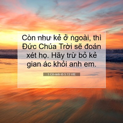 Picture 07 - 1 Cô-rinh-tô 5:13 VIE - Còn như kẻ ở ngoài, thì Đức Chúa - Bible Verse Picture