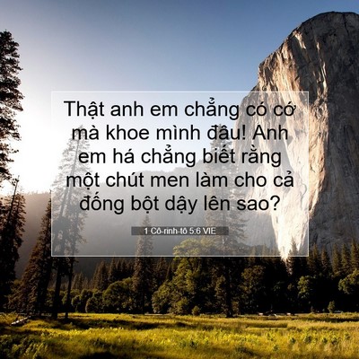 Picture 07 - 1 Cô-rinh-tô 5:6 VIE - Thật anh em chẳng có cớ mà khoe mình - Bible Verse Picture