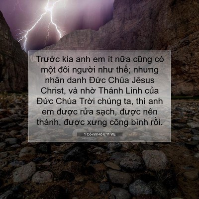 Picture 07 - 1 Cô-rinh-tô 6:11 VIE - Trước kia anh em ít nữa cũng có một - Bible Verse Picture