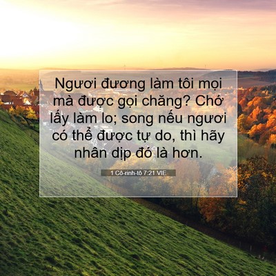 Picture 07 - 1 Cô-rinh-tô 7:21 VIE - Ngươi đương làm tôi mọi mà được - Bible Verse Picture