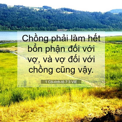 Picture 07 - 1 Cô-rinh-tô 7:3 VIE - Chồng phải làm hết bổn phận đối - Bible Verse Picture