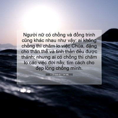 Picture 07 - 1 Cô-rinh-tô 7:34 VIE - Người nữ có chồng và đồng trinh cũng - Bible Verse Picture