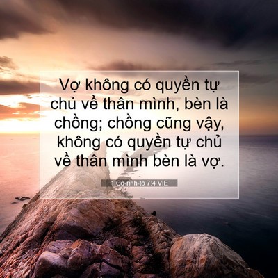 Picture 07 - 1 Cô-rinh-tô 7:4 VIE - Vợ không có quyền tự chủ về thân - Bible Verse Picture
