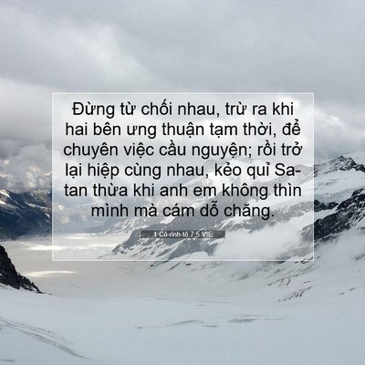 Picture 07 - 1 Cô-rinh-tô 7:5 VIE - Đừng từ chối nhau, trừ ra khi hai bên - Bible Verse Picture