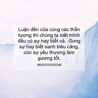 Picture 07 - 1 Cô-rinh-tô 8:1 VIE - Luận đến của cúng các thần tượng - Bible Verse Picture