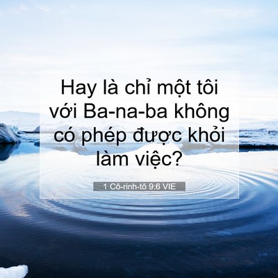 Picture 07 - 1 Cô-rinh-tô 9:6 VIE - Hay là chỉ một tôi với Ba-na-ba không - Bible Verse Picture