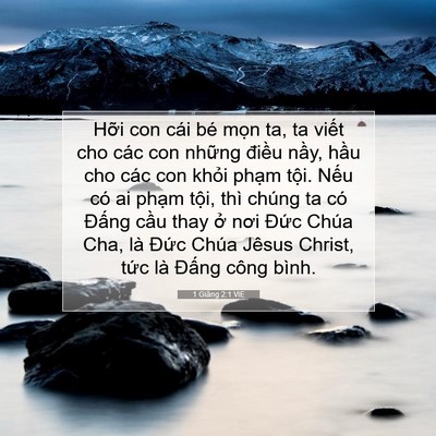 Picture 07 - 1 Giăng 2:1 VIE - Hỡi con cái bé mọn ta, ta viết cho các - Bible Verse Picture