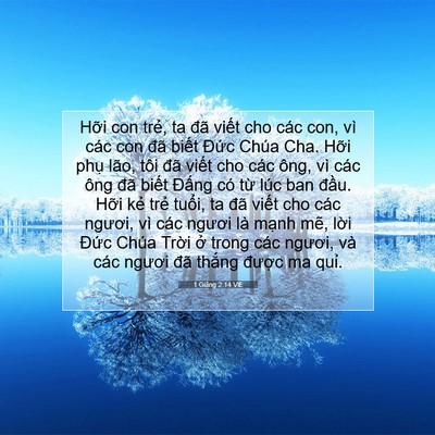 Picture 07 - 1 Giăng 2:14 VIE - Hỡi con trẻ, ta đã viết cho các con, vì - Bible Verse Picture