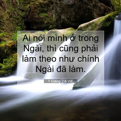 Picture 07 - 1 Giăng 2:6 VIE - Ai nói mình ở trong Ngài, thì cũng phải - Bible Verse Picture
