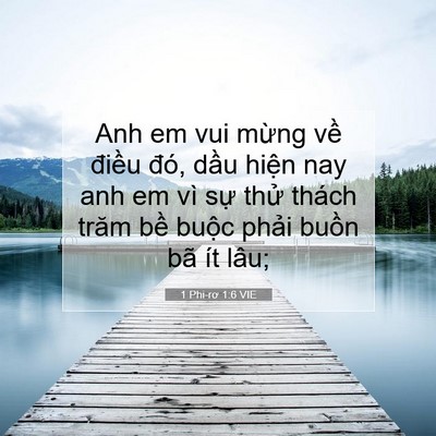 Picture 07 - 1 Phi-rơ 1:6 VIE - Anh em vui mừng về điều đó, dầu hiện - Bible Verse Picture