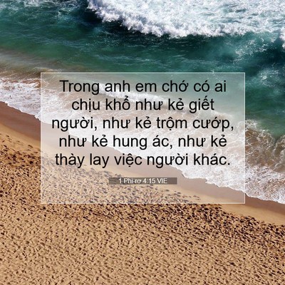 Picture 07 - 1 Phi-rơ 4:15 VIE - Trong anh em chớ có ai chịu khổ như kẻ - Bible Verse Picture