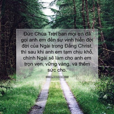 Picture 07 - 1 Phi-rơ 5:10 VIE - Đức Chúa Trời ban mọi ơn đã gọi anh - Bible Verse Picture