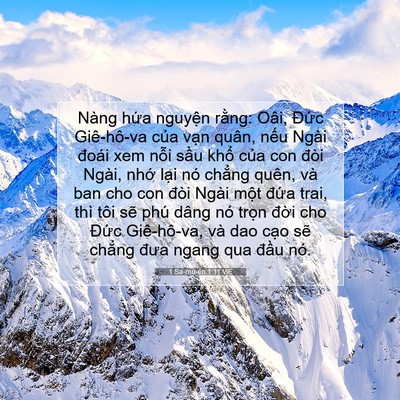 Picture 07 - 1 Sa-mu-ên 1:11 VIE - Nàng hứa nguyện rằng: Oâi, Đức - Bible Verse Picture