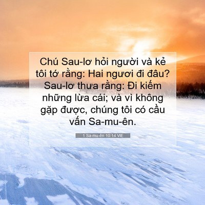 Picture 07 - 1 Sa-mu-ên 10:14 VIE - Chú Sau-lơ hỏi người và kẻ tôi tớ - Bible Verse Picture