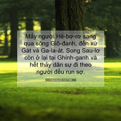 Picture 07 - 1 Sa-mu-ên 13:7 VIE - Mấy người Hê-bơ-rơ sang qua sông - Bible Verse Picture