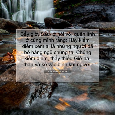 Picture 07 - 1 Sa-mu-ên 14:17 VIE - Bấy giờ, Sau-lơ nói với quân lính ở - Bible Verse Picture